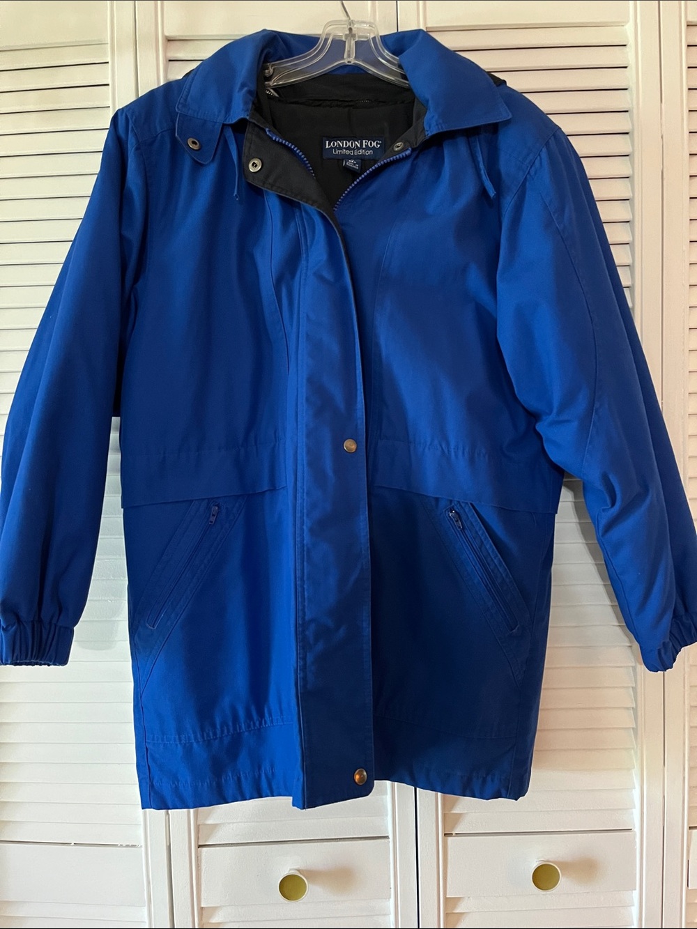 London Fog Women’s Royal Blue Hooded Jacket